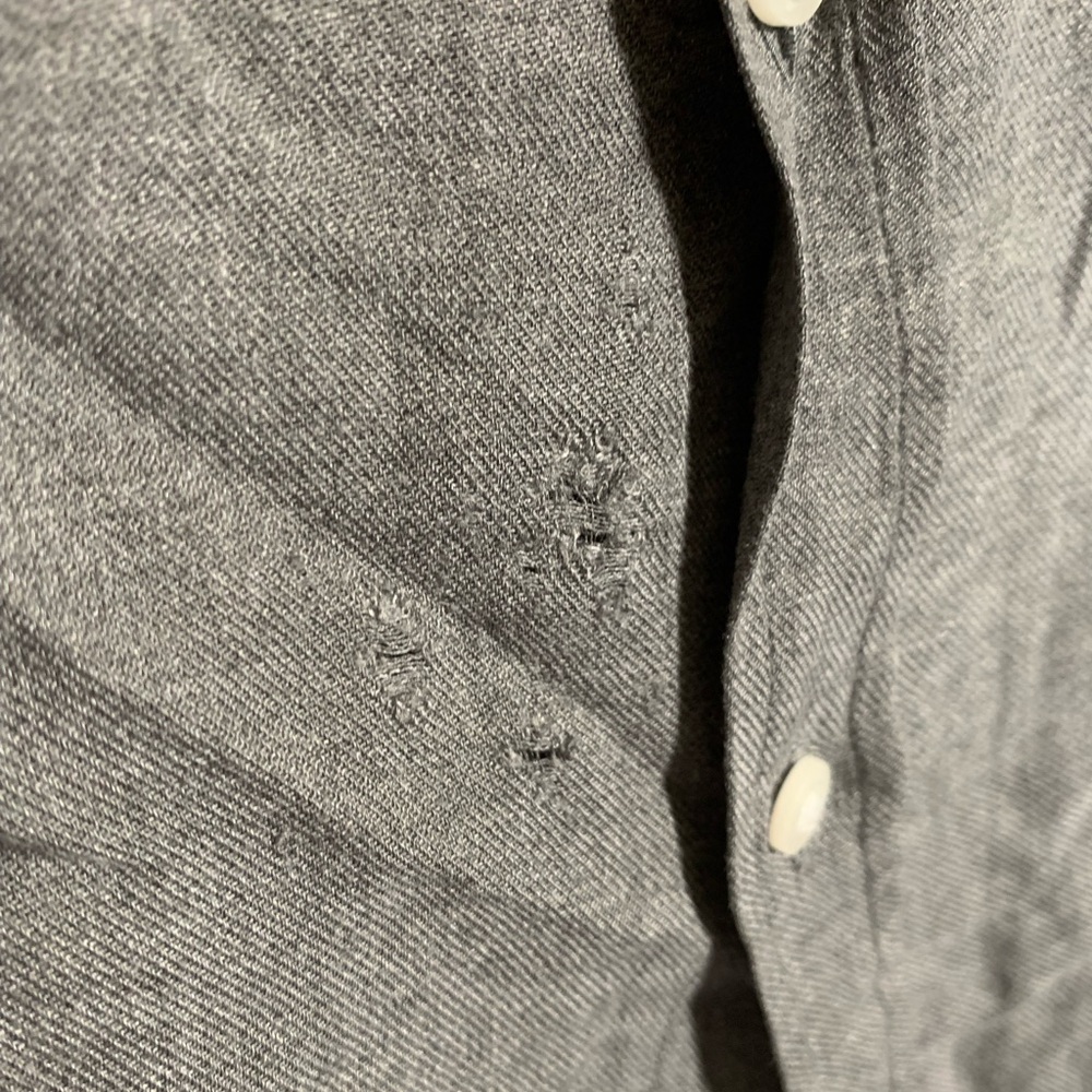 Frank & Eileen Mens Button Down Shirt Gray Size XS Modal Casual Business Minimal - Picture 4 of 9